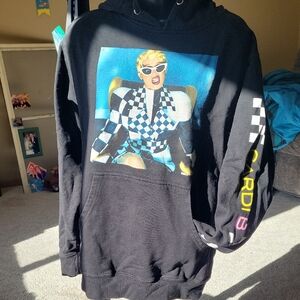 Black Graphic Hoodie with Bold Design